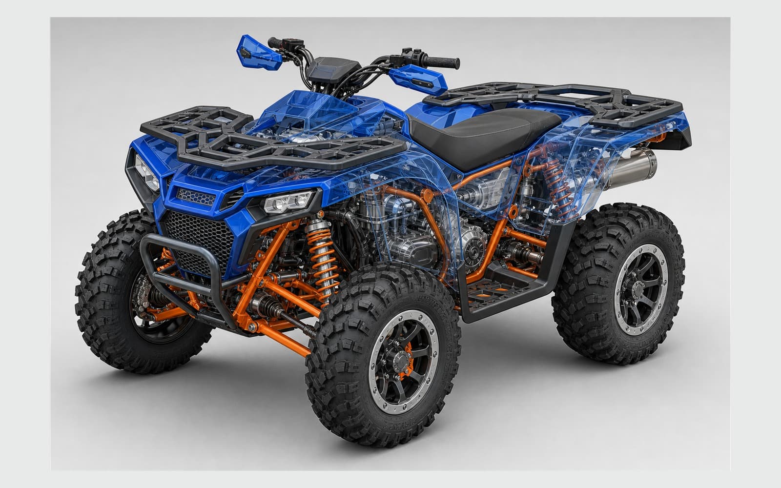 Generic ATV vehicle representing recreation molded part programs